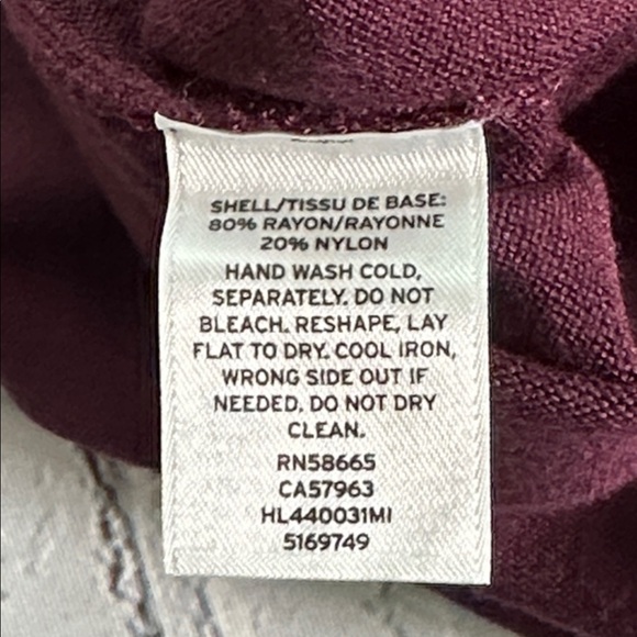 Nordstrom Chelsea28 Sleeveless Midi Sweater Dress women’s Large Burgundy $119 - Picture 11 of 13